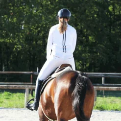 Pénélope - Chemise manches longues de concours Showshirt blanc/ noir Discount