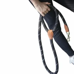 Clearance Pénélope - Laisse pour chien Billie / cuir Noir