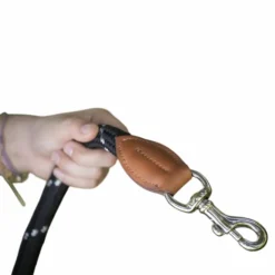 Clearance Pénélope - Laisse pour chien Billie / cuir Noir