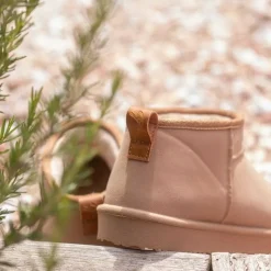 Pénélope - Mini-boots fourrées camel Marron Outlet
