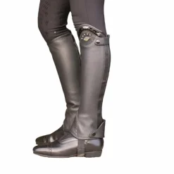 New Pénélope - Mini-chaps cuir Prisca Noir