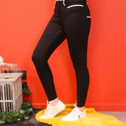 Outlet Pénélope - Pantalon d'équitation femme Fun Pushup full seat Noir
