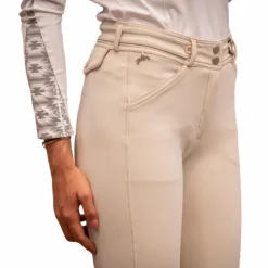 Pénélope - Pantalon d'équitation femme Point Sellier crème Blanc Clearance