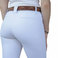 Pénélope - Pantalon d'équitation femme Rocky taille mi-haute Blanc Discount
