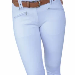 Pénélope - Pantalon d'équitation femme Rocky taille mi-haute Blanc Discount