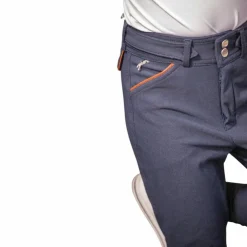 Pénélope - Pantalon d'équitation fille Point Sellier myrtille Violet Hot