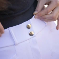 Pénélope - Pantalon d'équitation femme Majestic Blanc Outlet