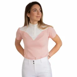 Pénélope - Polo de concours manches courtes femme Las Honey Rose Online