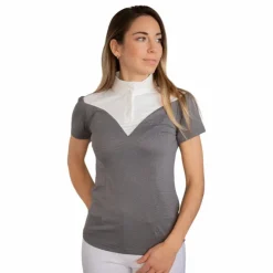Best Pénélope - Polo de concours manches courtes femme Las Honey Gris