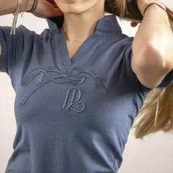 Pénélope - Polo manches courtes femme Iliana gris Bleu Online