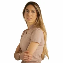 Pénélope - Polo manches courtes femme Josie / rose Beige Clearance