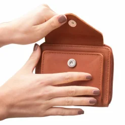 Pénélope - Porte monnaie Clémence glitter Cognac