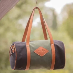 Pénélope - Sac Canvas Bowl / noir Vert Clearance