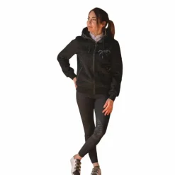 Best Pénélope - Sweat à capuche zippé femme Fluore Noir