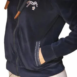 Online Pénélope - Sweat zip Emy velvet marine