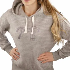 Pénélope - Sweatshirt à capuche manches longues femme Chilly Gris Online