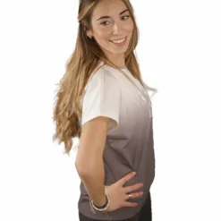 Pénélope - T-shirt manches courtes femme Poppy Strass tie-dye Gris New