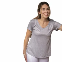 Outlet Pénélope - T-shirt manches courtes femme Juline Gris