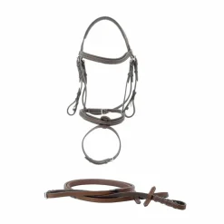 Privilège Equitation Privilege Equitation - Bridon Cabourg combiné avec rênes marron Havane