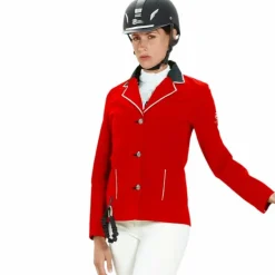 Privilège Equitation - Veste Airsafe concours dame rouge Best