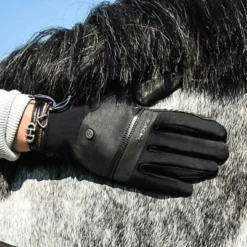 Hot Racer - Gants d'équitation grip Précision Noir