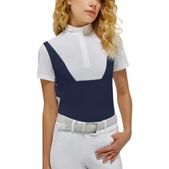 RG Italy - Polo de concours manches courtes femme Competition Button Marine Hot
