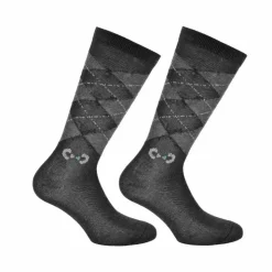 Riding World - Chaussettes d'équitation Jude anthracite (x2) Gris Outlet