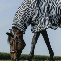 New Riding World - Chemise anti-mouches mesh Combo Belly zebre Blanc