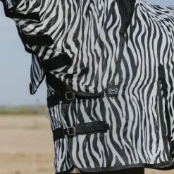 New Riding World - Chemise anti-mouches mesh Combo Belly zebre Blanc