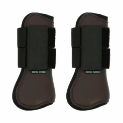 Riding World - Guêtres protège-tendons x2 Marron Hot
