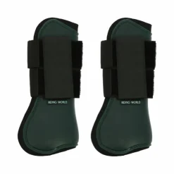 Online Riding World - Guêtres protège-tendons foncé x2 Vert