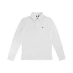 Riding World - Polo de concours manches longues homme Romeo Blanc