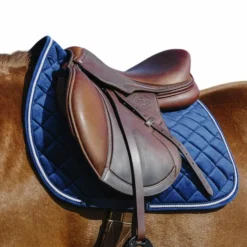Sale Riding World - Tapis de selle Velours Marine
