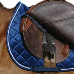 Sale Riding World - Tapis de selle Velours Marine