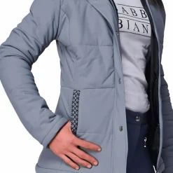 New Sabbia Bianca - Manteau manches longues col montant femme Hera Gris