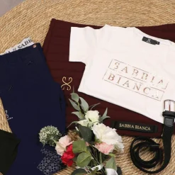 Sabbia Bianca - T-shirt manches courtes femme Diane Blanc New