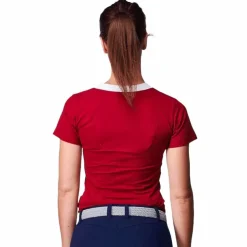 Hot Sabbia Bianca - T-shirt manches courtes femme Adeona Rouge