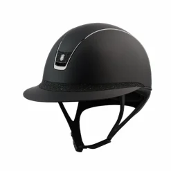Samshield - Casque d'équitation Miss Shield 2.0 Shadowmatt   Crystal Fabric Noir Best