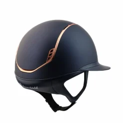 Samshield - Casque d'équitation Miss Shield 2.0 Shadowmatt et rose gold Bleu New
