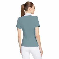 Samshield - Chemise manches courtes femme Julia Intarsia stormy sea Bleu
