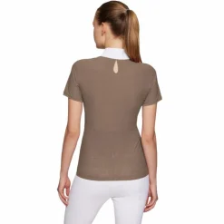Hot Samshield - Polo de concours manches courtes femme Roxy Premium camel Marron