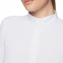 Samshield - Polo de concours manches longues femme Ornella Blanc Discount