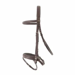 TdeT - Bridon et rênes Kessel muserolle Pull-back havane foncé Best