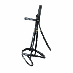 Discount TdeT - Bridon et rênes Kessel têtière triple muserolle combinée noir