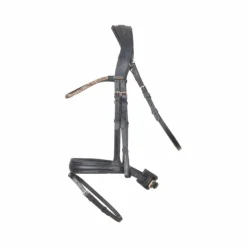 TdeT - Bridon et rênes têtière anatomique Hopper noir/dore Online