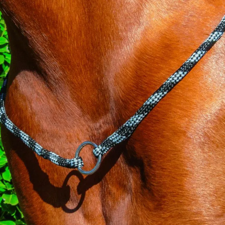 TdeT - Cordelette en corde avec anneau noir/gris Sale