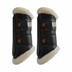 TdeT - Guêtres fermées postérieurs mouton / tabac x2 Noir Outlet