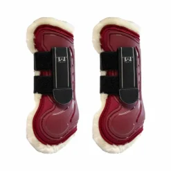 TdeT - Guêtres ouvertes Design avec doublure mouton bordeaux x2 Hot