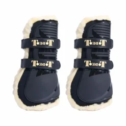 Hot TdeT - Guêtres ouvertes doublés mouton synthétique noir x2