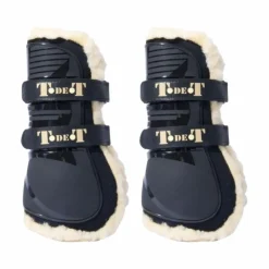 Hot TdeT - Guêtres ouvertes doublés mouton synthétique noir x2